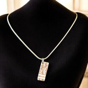 Dior Vintage Women's Pink Trotter Girly Necklace Signature No. 2 Monogram Char